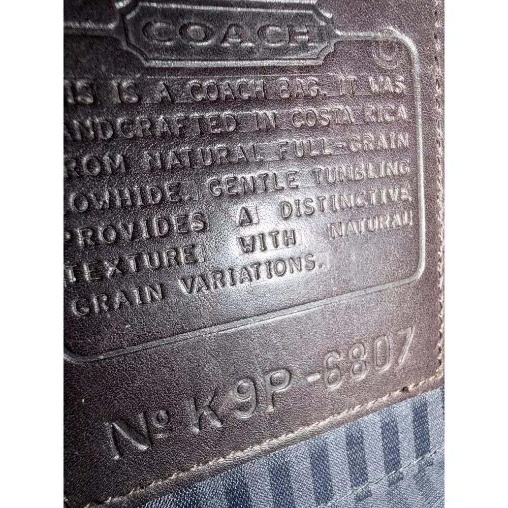 Vintage COACH #6807 Black "Hudson Small Zip" pebbled Leather Shoulder Bag - Picture 12 of 12